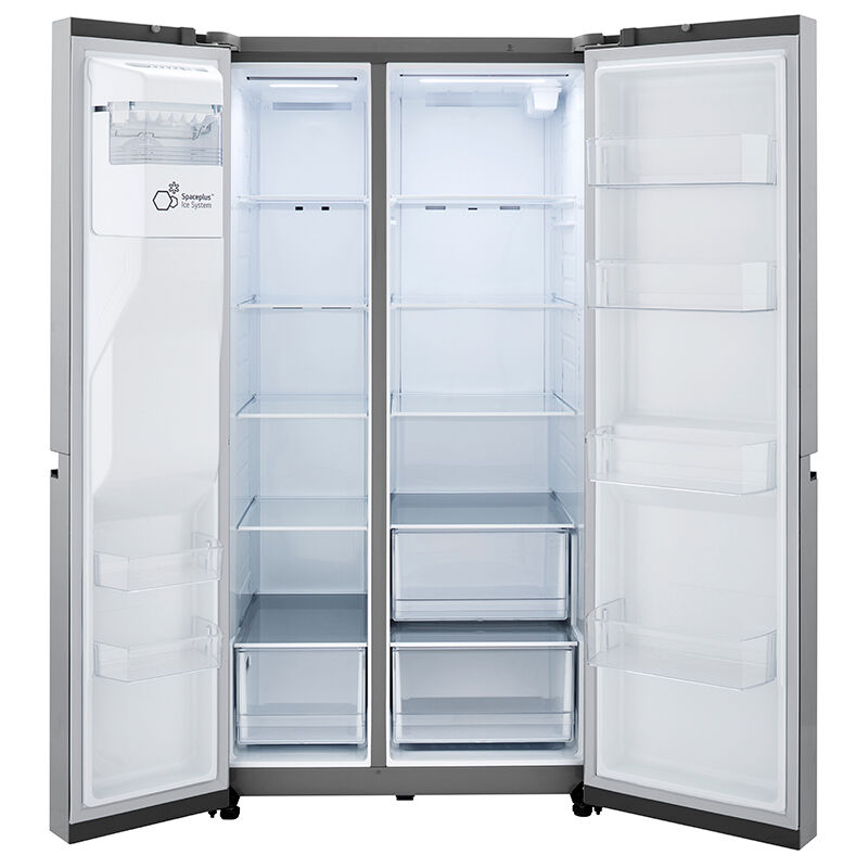 LG 36 in. 27.2 cu. ft. Side-by-Side Refrigerator with External Ice & Water Dispenser- Stainless Steel, Stainless Steel, hires