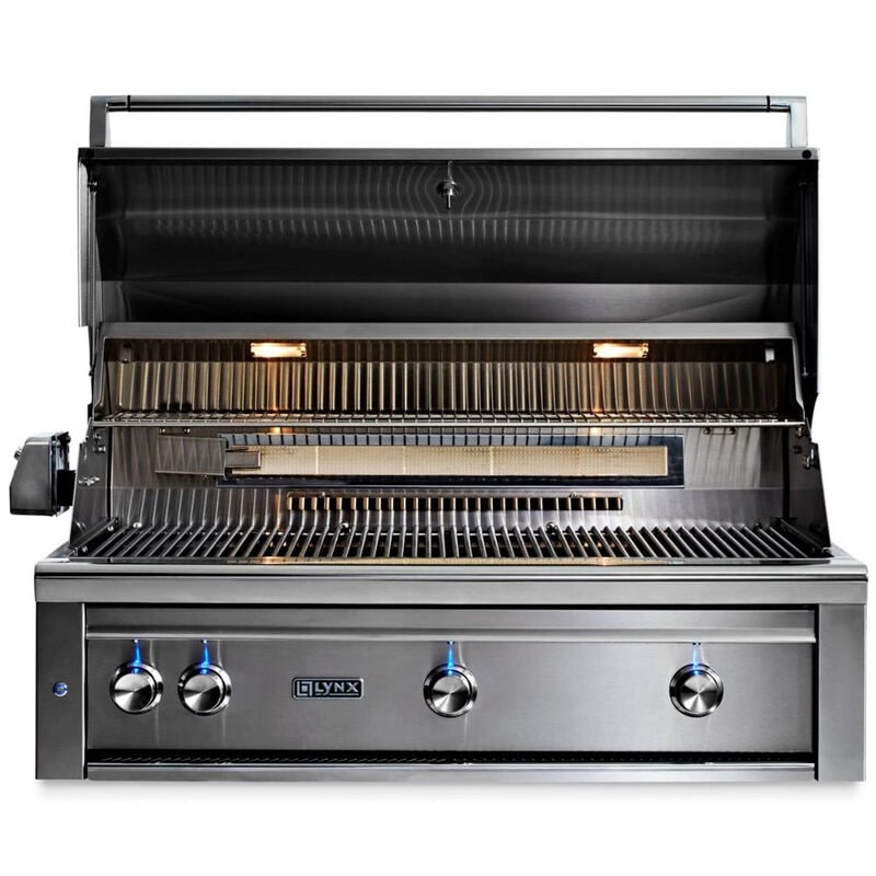 Lynx Professional 42 in. 3-Burner Built-In Liquid Propane Gas Grill with Rotisserie & Smoker Box - Stainless Steel, , hires