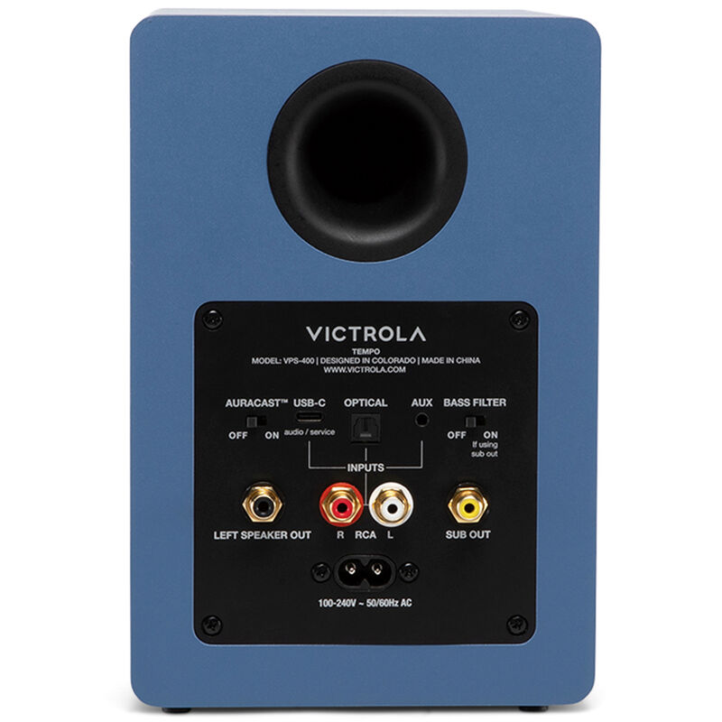 Victrola Tempo Bluetooth Bookshelf Speakers - Blue, , hires