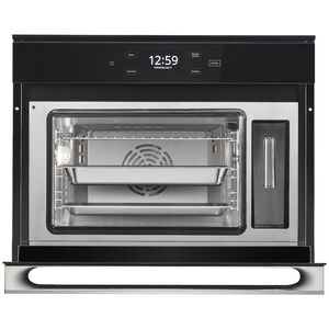 JennAir Noir 24" 1.3 Cu. Ft. Electric Wall Oven with True European Convection & Self Clean - Floating Glass Black, , hires