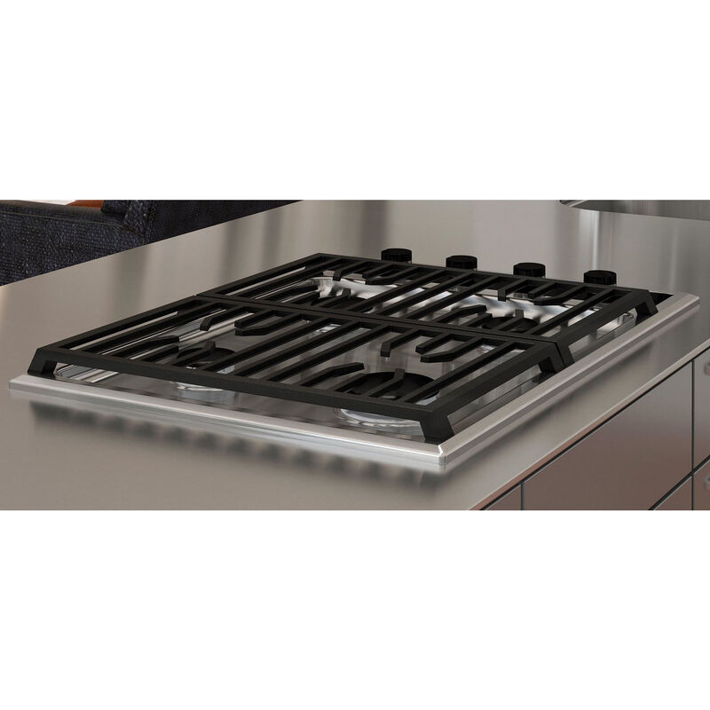 Wolf Transitional 30 in. 4-Burner LP Gas Cooktop with Simmer Burner & Power Burner - Stainless Steel, , hires