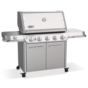 Weber Summit FS38 S Series 5-Burner Liquid Propane Gas Grill with Side Burner, Rotisserie & Smoker Box - Stainless Steel, , hires
