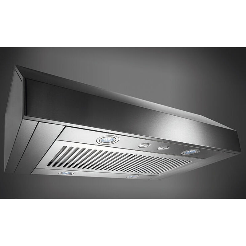 Frigidaire Professional 36 in. Ducted Canopy Pro Style Style Range Hood with 400 CFM, 3 Fan Speeds & 4 LED Lights - Stainless Steel, , hires