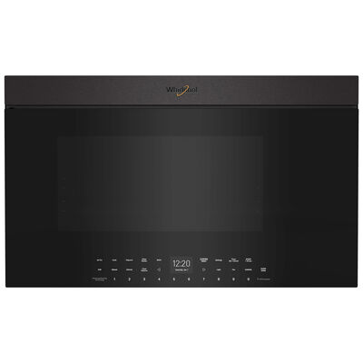 Whirlpool 30 in. 1.1 cu. ft. Over-the-Range Smart Microwave with 10 Power Levels, 400 CFM & Sensor Cooking Controls - Black Stainless Steel | WMMF7530RV