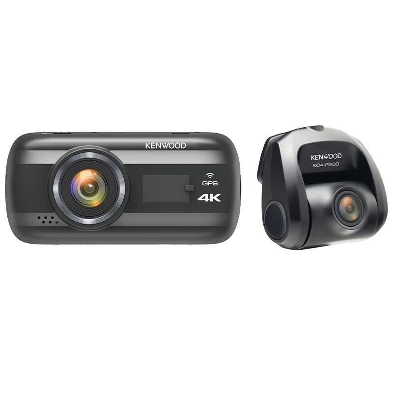 Kenwood 4K Ultra HD Front & Rear Dash Cam w/3 display, Wi-Fi, and GPS