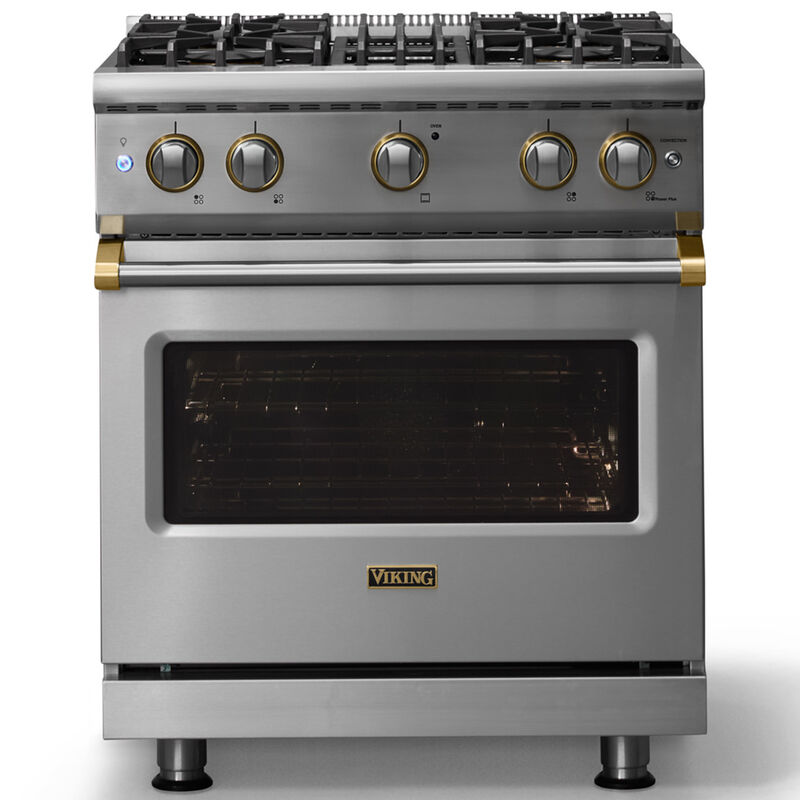 Viking 5 Series 30 in. 4.0 cu. ft. Standard Convection Gas Range with 4 Sealed Burners - Stainless Steel, , hires