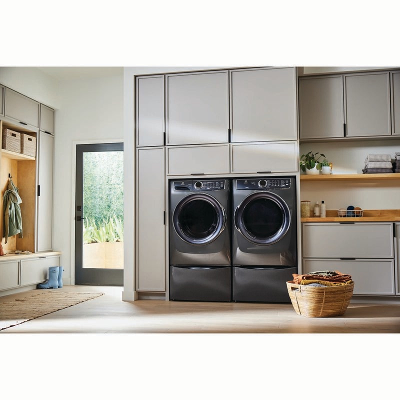 Electrolux 600 Series 27 in. 4.5 cu. ft. Stackable Front Load Washer with Perfect Steam, LuxCare Plus Wash System & SmartBoost -Titanium, Titanium, hires