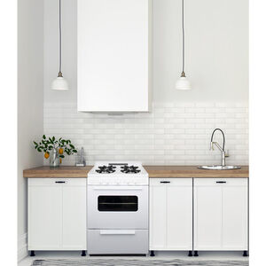 Premier 24 in. 2.9 cu. ft. Gas Range with 4 Sealed Burners - White, , hires