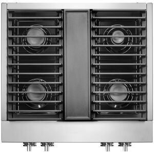 JennAir Noir 30 in. 4-Burner Natural Gas Rangetop with Simmer Burner & Power Burner - Stainless Steel, , hires