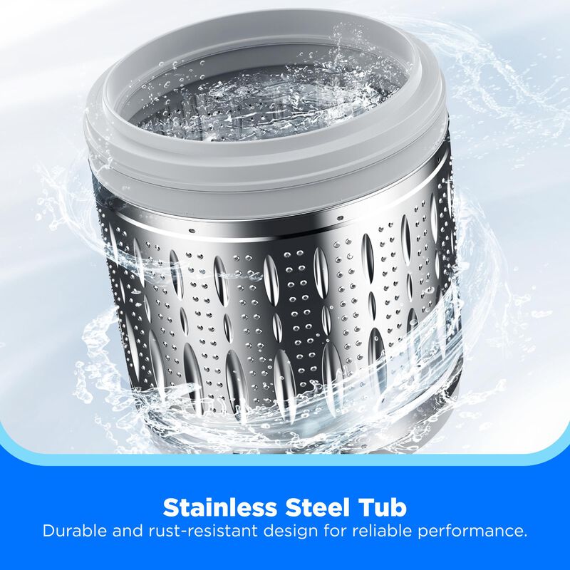 Midea 27 in. 4.4 cu. ft. Smart Top Load Washer with Power Wave 360 Agitator - Metallic Gray, Metallic Gray, hires