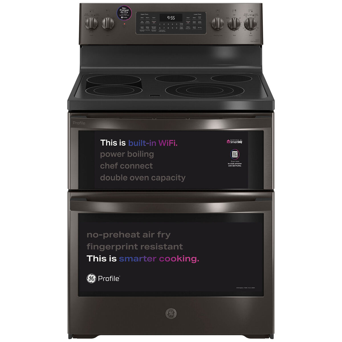 Ge electric range online black stainless steel