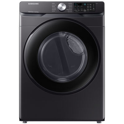 Samsung 27 in. 7.5 cu. ft. Smart Stackable Electric Dryer with Sanitize Cycle & Sensor Dry - Brushed Black | DVE51CG8000V
