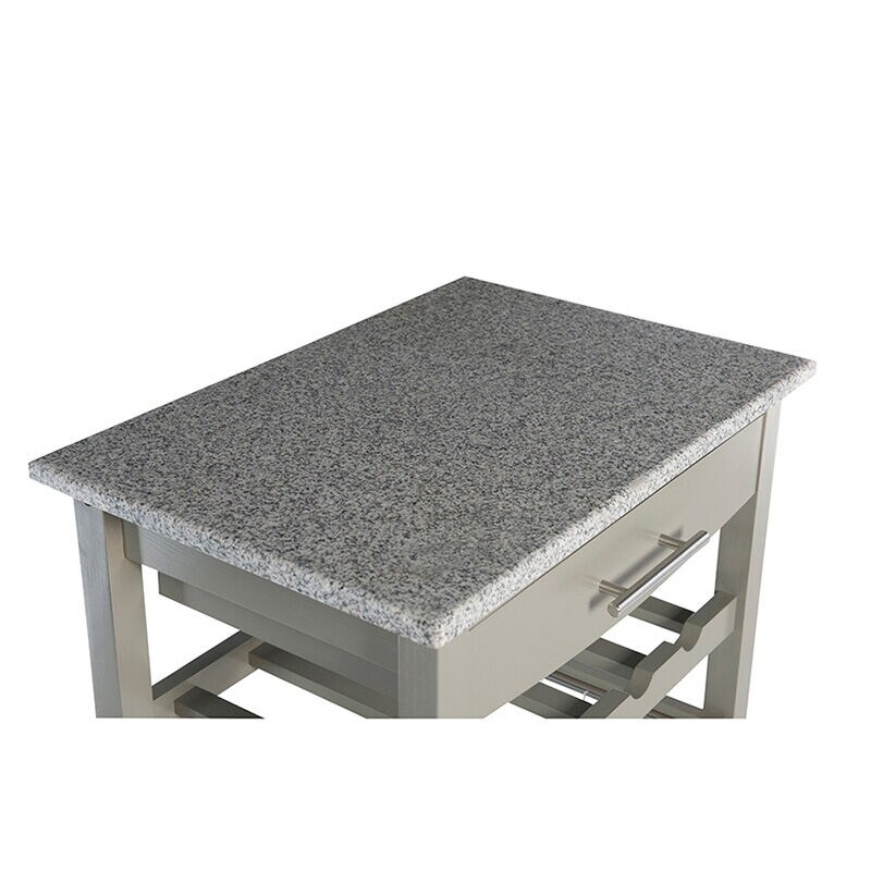 Cullen Kitchen Cart with Granite Top-Gray, , hires