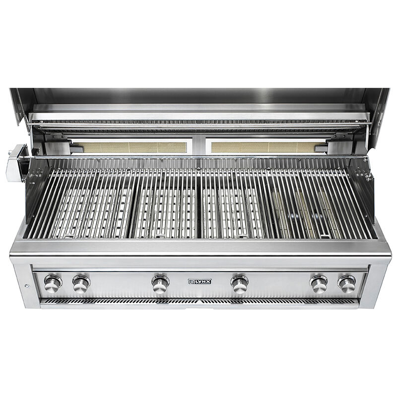 Lynx Professional 54 in. 4-Burner Natural Gas Grill with Rotisserie & Smoker Box - Stainless Steel, , hires