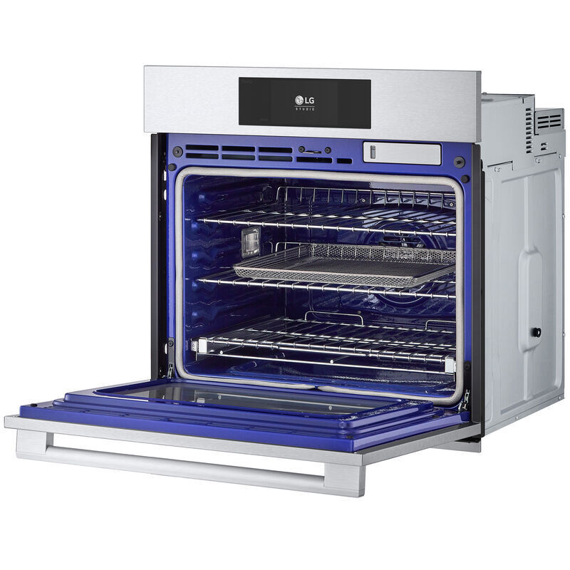 LG Studio 30 in. 4.7 cu. ft. Smart Steam Electric Single Wall Oven with True European Convection - Stainless Steel, , hires