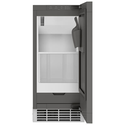 GE 15 in. Smart Ice Maker with 26 Lbs. Ice Storage Capacity & Digital Control - Custom Panel Ready | UNC15NPWII