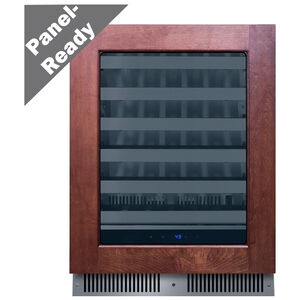Summit 24 in. Undercounter Wine Cooler with Metal Racks, Single Temperature Zone & 33 Bottle Capacity - Custom Panel Ready, , hires