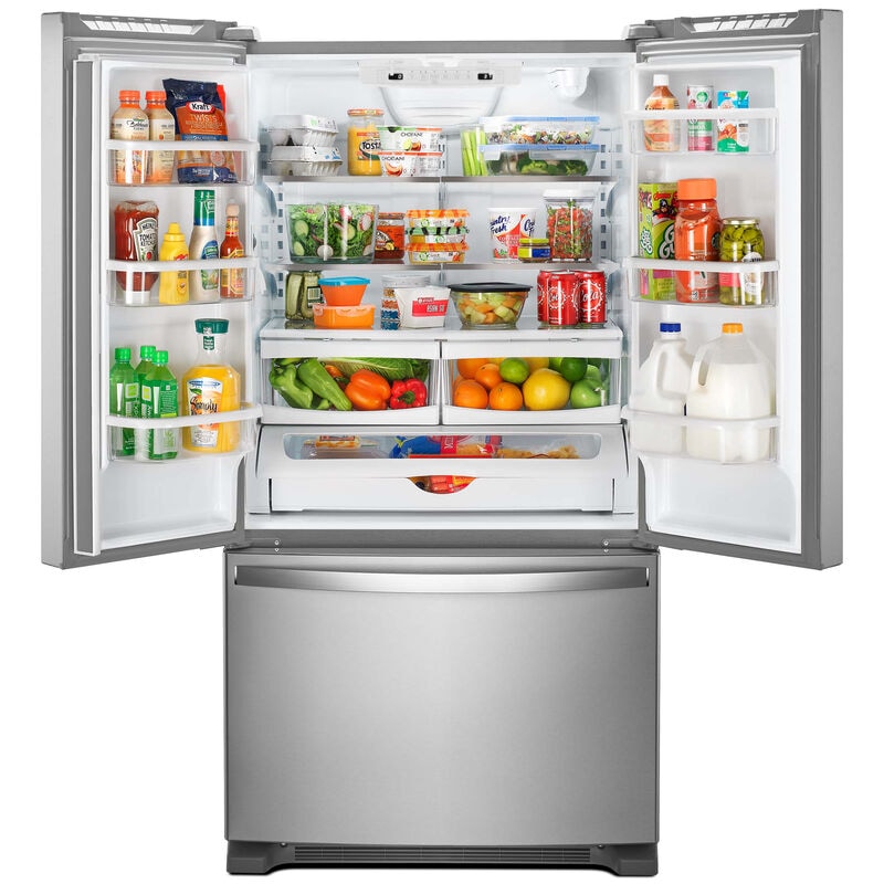 Whirlpool 33 in. 22.1 cu. ft. French Door Refrigerator with Internal Water Dispenser - Fingerprint Resistant Stainless Steel, Fingerprint Resistant Stainless, hires
