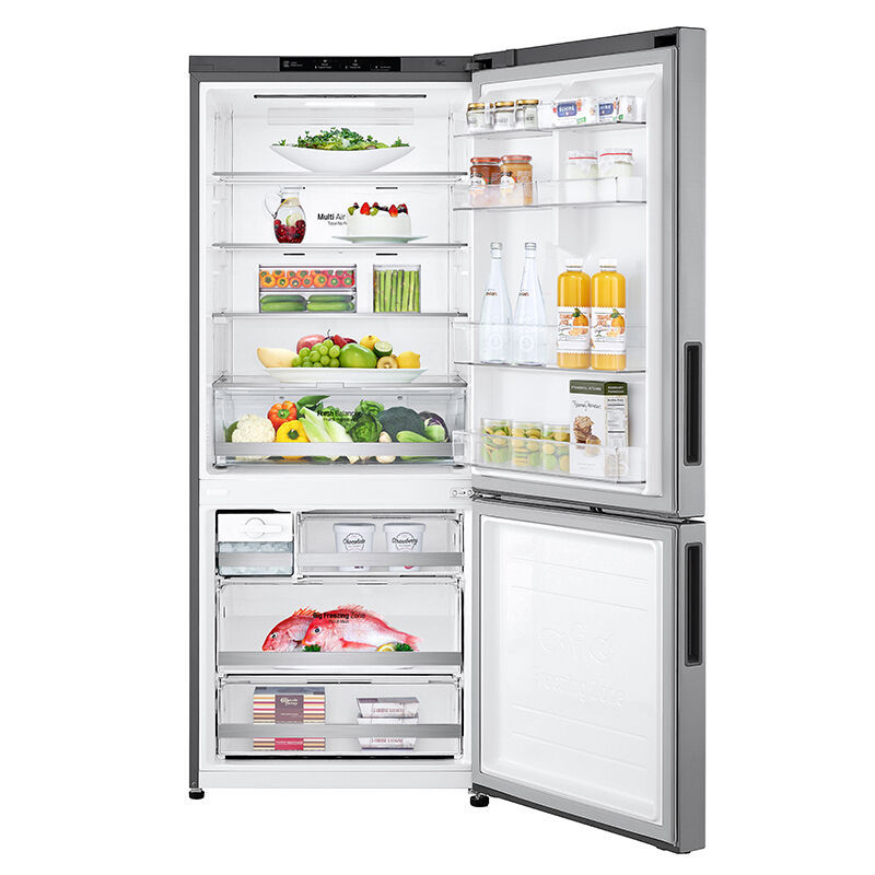 LG 28 in. 14.7 cu. ft. Counter Depth Bottom Freezer Refrigerator - Platinum Silver, , hires