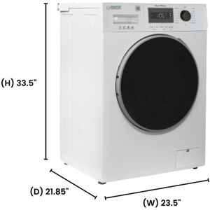 Equator Compact 24 in. 1.57 cu. ft. Stackable Front Load Washer with Pet & Sanitize Cycle - White, , hires
