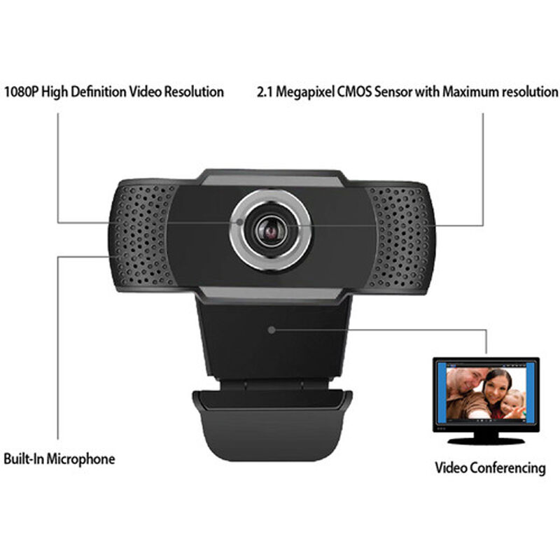 Adesso Cybertrack H4 1080P HD USB Webcam with Built-in Microphone, , hires