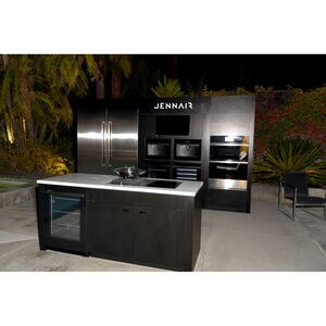 JennAir Noir 24 in. Undercounter Wine Cooler with Wood Racks, Dual Temperature Zones & 45 Bottle Capacity - Black, , hires