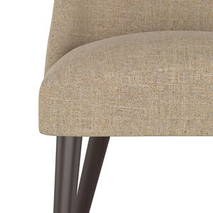 Skyline Furniture Modern Mid Century Dining Chair in Linen Fabric - Sandstone, , hires