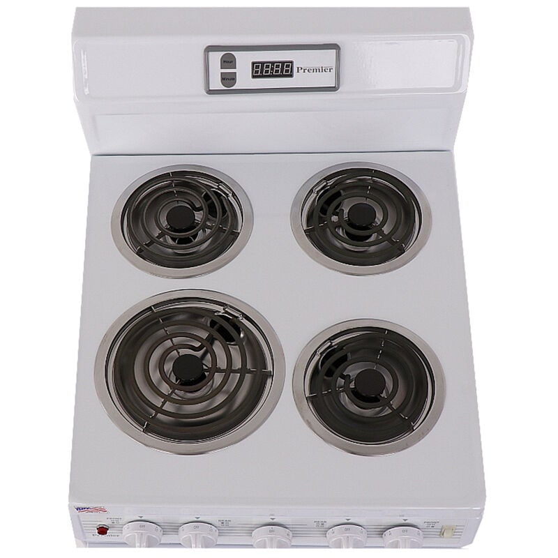 Premier 20 in. 2.4 cu. ft. Electric Range with Coil Burners - White, , hires