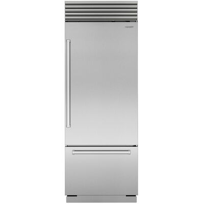 Sub-Zero Classic Series 30 in. Built-In 17.0 cu. ft. Smart Bottom Freezer Refrigerator with Professional Handles - Stainless Steel | CL3050USPR