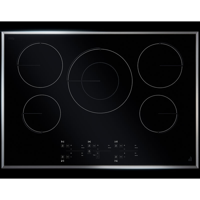 JennAir Lustre Stainless 30 in. 5-Burner Induction Cooktop with Power Burner - Stainless Steel, , hires