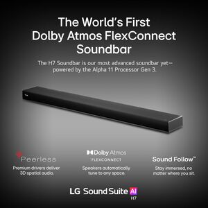 LG Sound Suite 5.1.3 Channel Dolby Atmos Smart Sound Bar with Bluetooth - Black, , hires