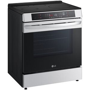 LG 30 in. 6.3 cu. ft. Smart Air Fry True European Convection Slide-In Electric Range with 4 Induction Burners - PrintProof Stainless Steel, , hires