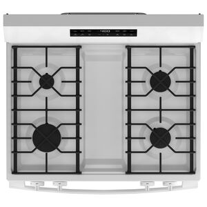 GE 400 Series 30 in. 5.3 cu. ft. Smart Oven Freestanding Natural Gas Range with 4 Sealed Burners - White, , hires