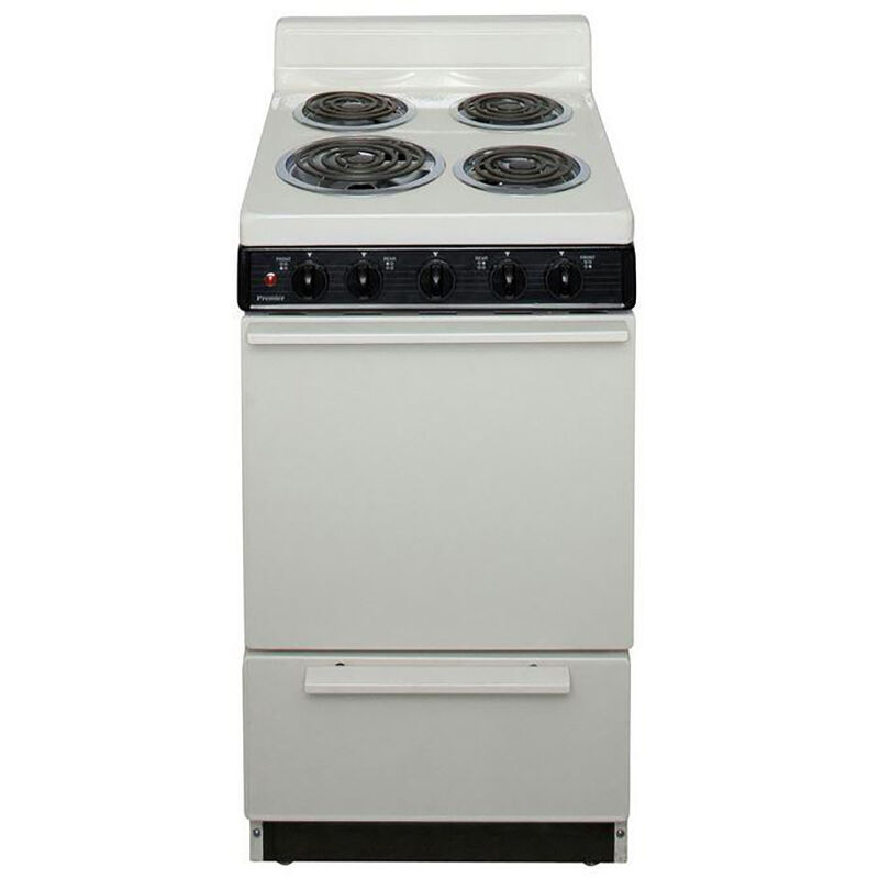 Premier 20 in. 2.4 cu. ft. Electric Range with Coil Burners - Bisque, Bisque, hires