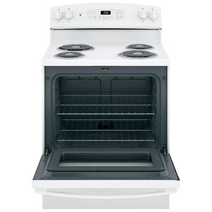 GE 30 in. 5 cu. ft. Electric Range with Coil Burners - White, White, hires