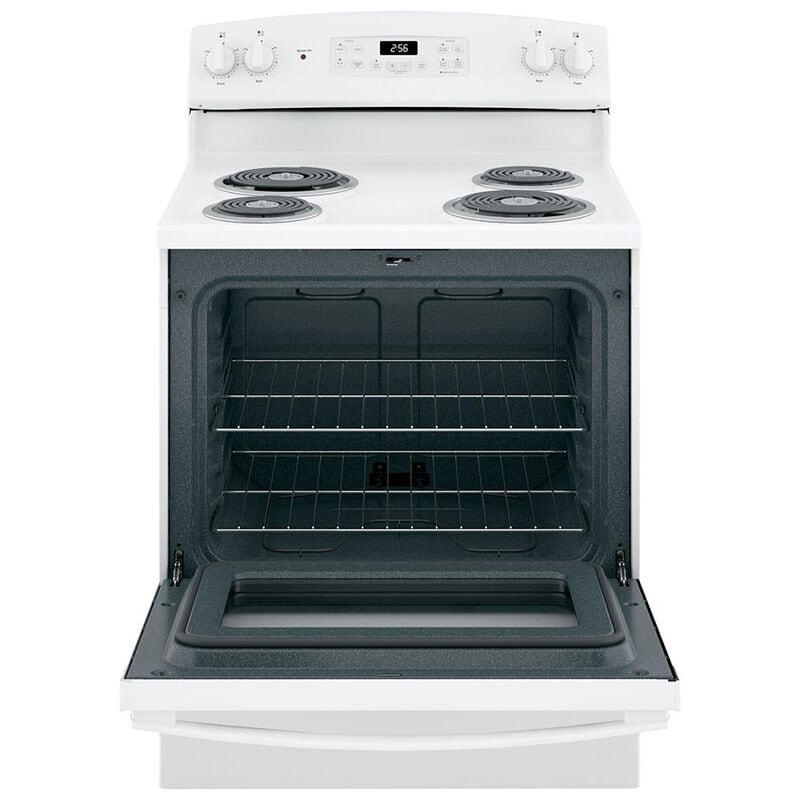 GE 30 in. 5 cu. ft. Electric Range with Coil Burners - White, White, hires