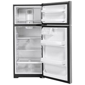 GE 28 in. 17.5 cu. ft. Top Freezer Refrigerator - Fingerprint Free Stainless Steel, Fingerprint Resistant Stainless, hires