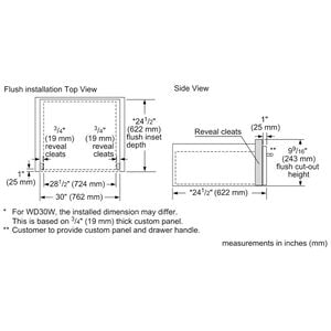 Thermador 30 in. 2.2 cu. ft. Warming Drawer - Custom Panel Ready, , hires