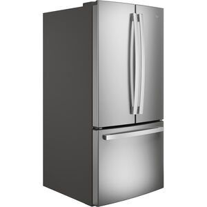 GE 33 in. 24.7 cu. ft. French Door Refrigerator with Internal Water Dispenser - Fingerprint Resistant Stainless, Fingerprint Resistant Stainless, hires