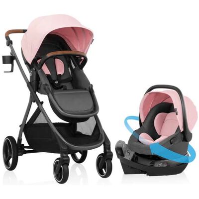 Evenflo Shyft Intuiti Travel System with Revolve180 LiteMax NXT Rotating Infant Car Seat - Amaranth Pink | TS100212541