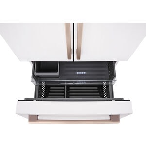 LG Studio 36 in. 26.5 cu. ft. Smart Counter Depth French Door Refrigerator with Internal Water Dispenser - Essence White, Essence White, hires