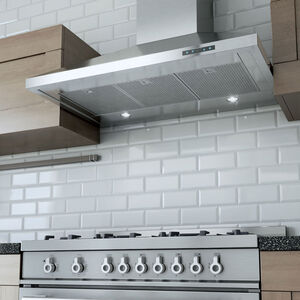 XO 48 in. Chimney Style Range Hood with 3 Speed Settings, 1000 CFM, Ducted Venting & 2 LED Lights - Stainless Steel, , hires