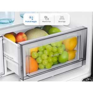Samsung Bespoke 36 in. 23.5 cu. ft. Smart Counter Depth 4-Door French Door Refrigerator with AI Hybrid Cooling, Beverage Center & Internal Water Autofill Pitcher - Custom Panel Ready, , hires