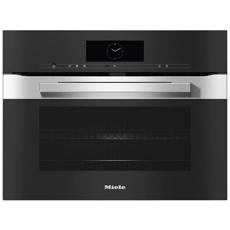 Miele PureLine Series 24 in. 1.5 cu. ft. Smart Speed Electric Single Wall Oven with True European Convection - Clean Steel, , hires