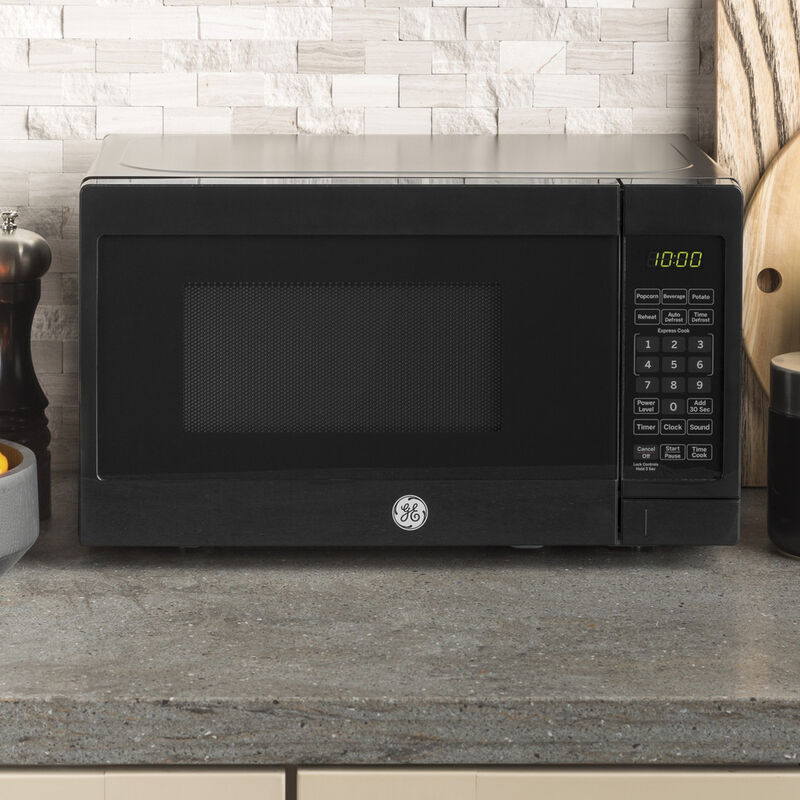 GE 17 in. 0.7 cu. ft. Countertop Microwave with 10 Power Levels - Black, , hires