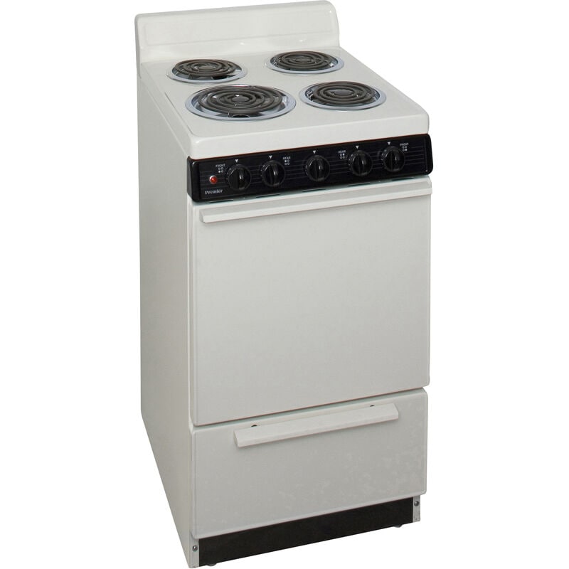 Premier 20 in. 2.4 cu. ft. Electric Range with Coil Burners - Bisque, Bisque, hires