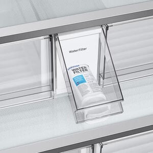 Samsung Bespoke 36 in. 29.8 cu. ft. Smart French Door Refrigerator with Internal Water Dispenser - White Glass, White Glass, hires