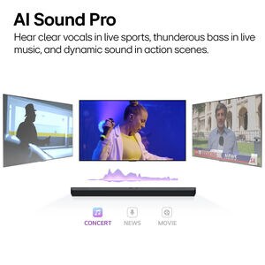 LG 3.1.1 Channel Dolby Atmos Bluetooth Soundbar with Wireless Subwoofer - Black, , hires