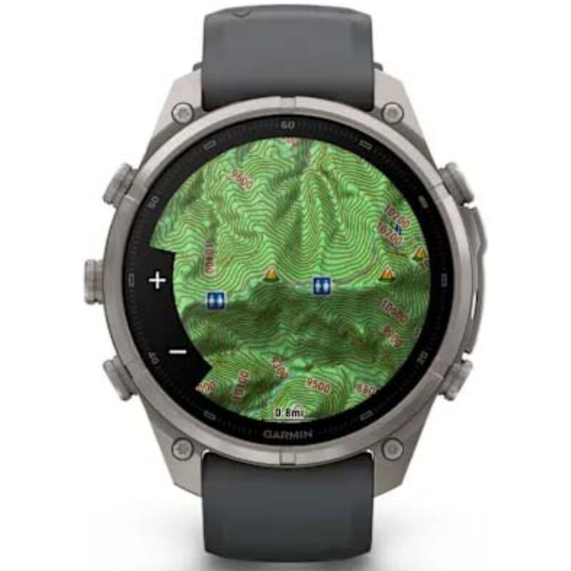 Garmin fenix 9 Pro 47 mm, AMOLED Smart Watch - Titanium with Graphite/Black Silicone Band, , hires