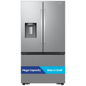 Samsung Bespoke 36 in. 25.5 cu. ft. Smart Counter Depth French Door Refrigerator with Ice & Water Dispenser - Fingerprint Resistant Stainless Steel, , hires